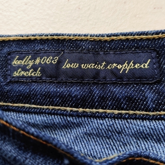 Citizens of Humanity Kelly Stretch Low Waist Cropped Y2K Blue Jeans size 28 - Picture 4 of 13